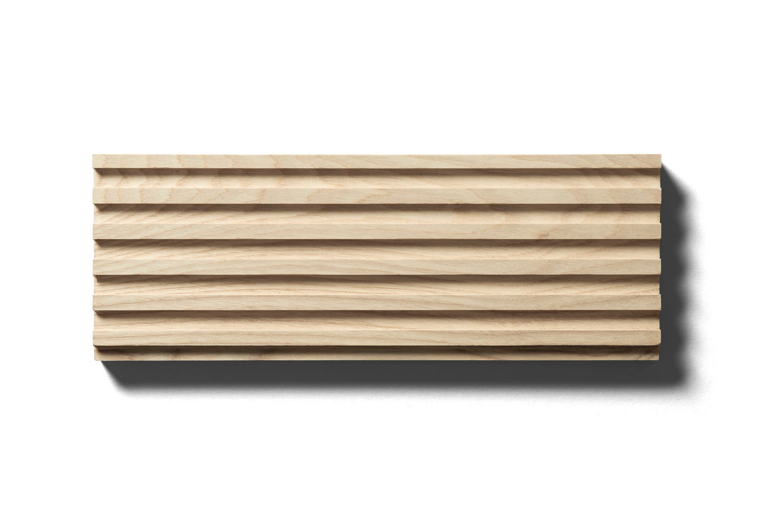 Small sample of ash wood fluted panel from Element