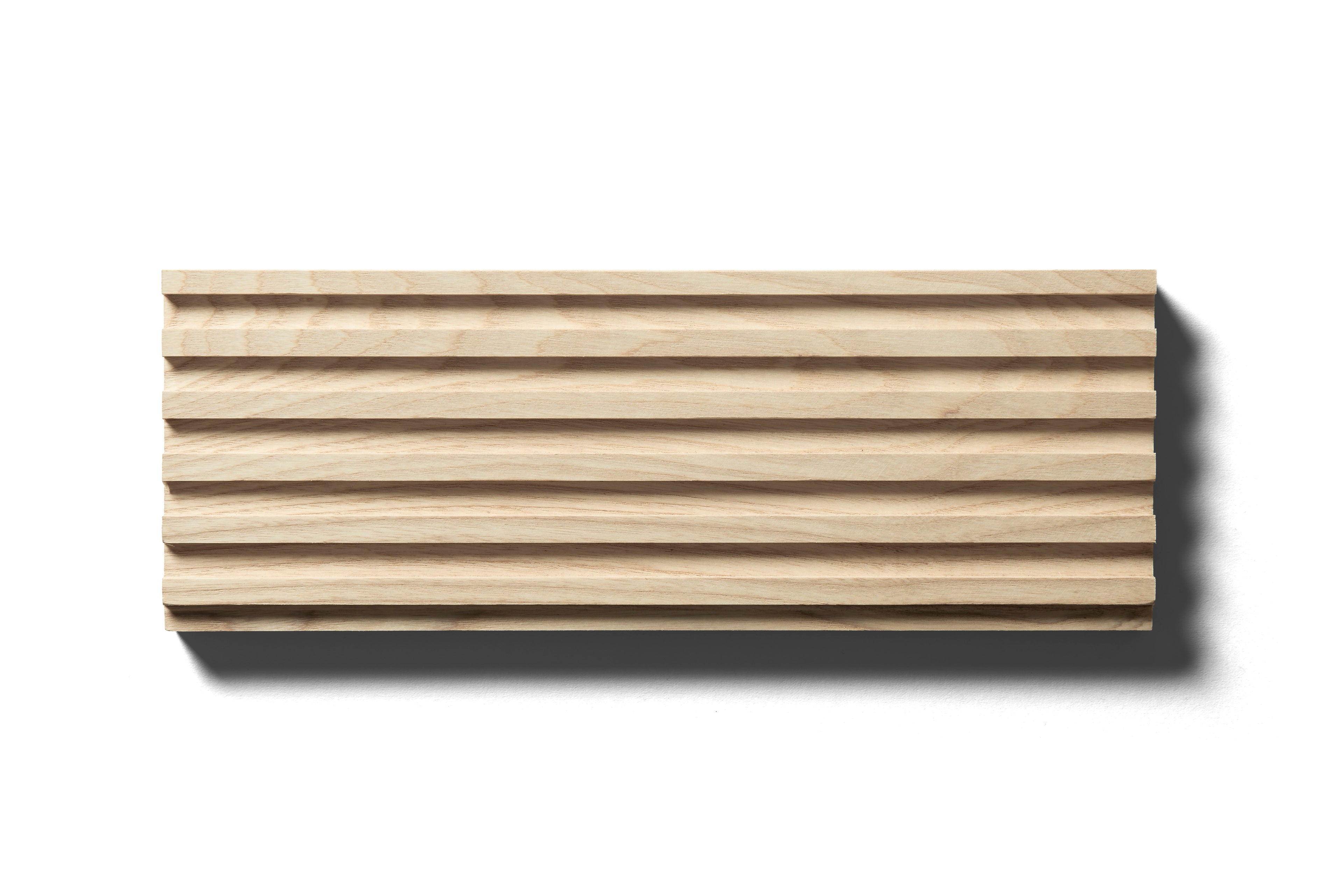 Small sample of ash wood fluted panel from Element