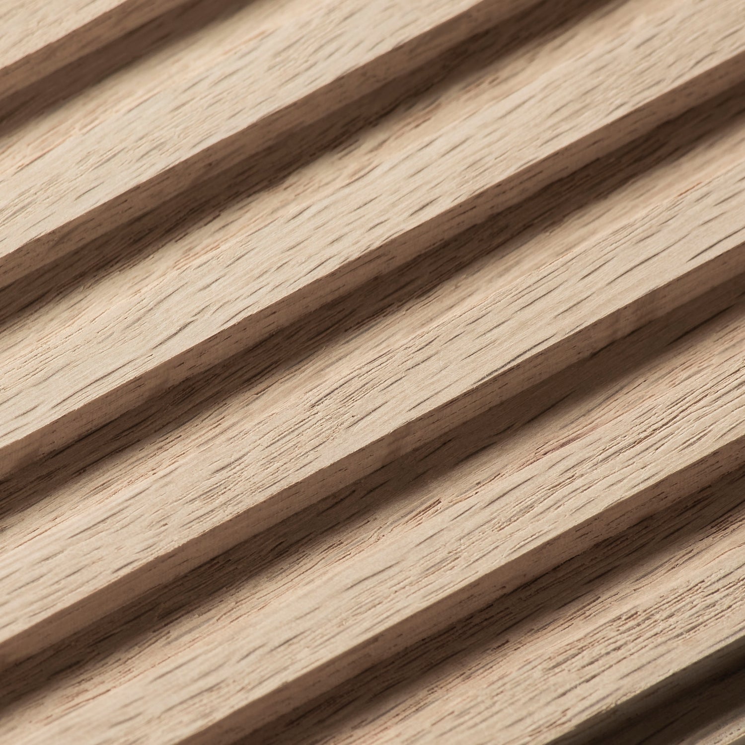 Close up fluted oak wall panel by Element