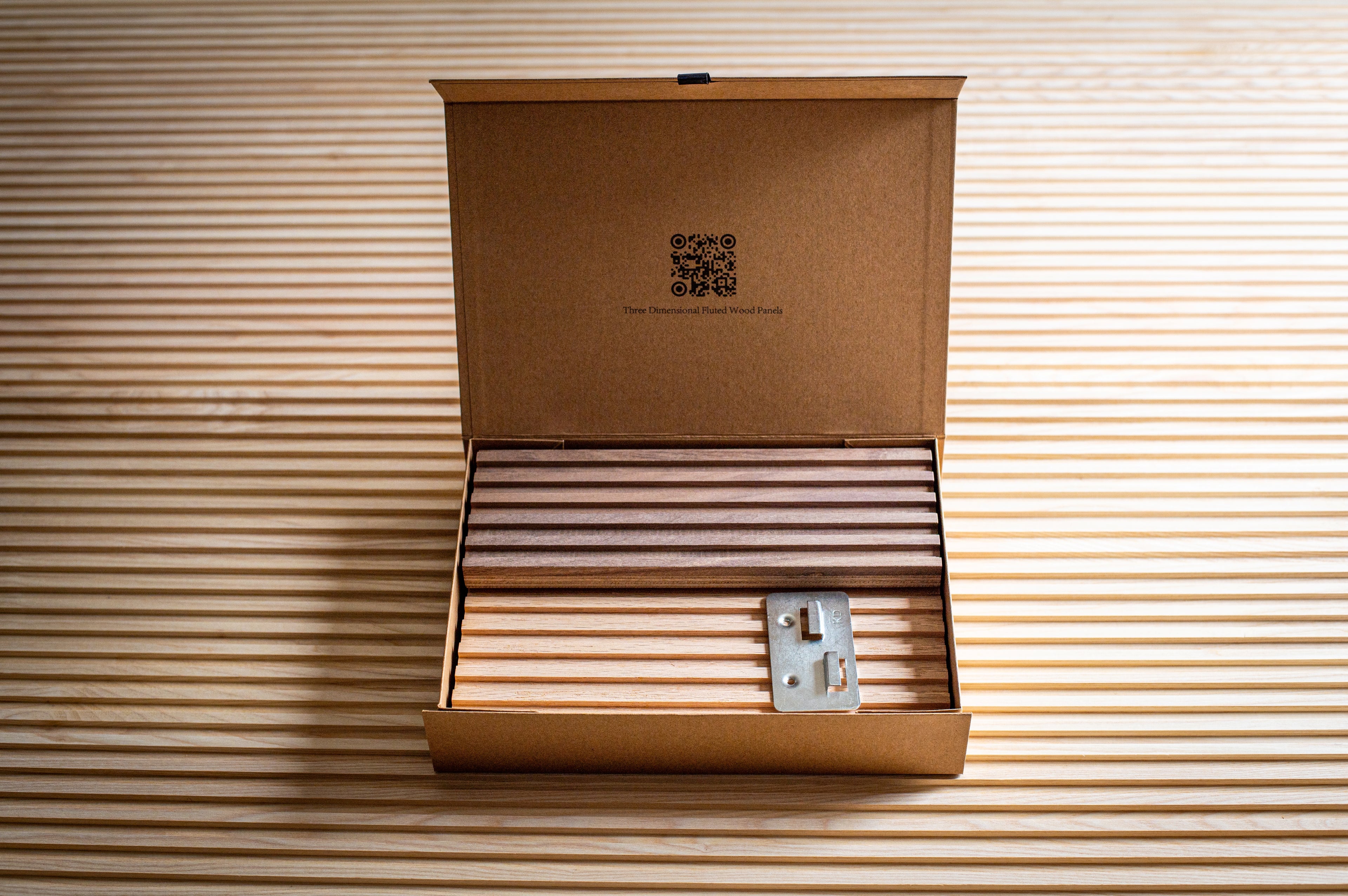 Thumbnail of box of sample wall panels from different wood, by Element