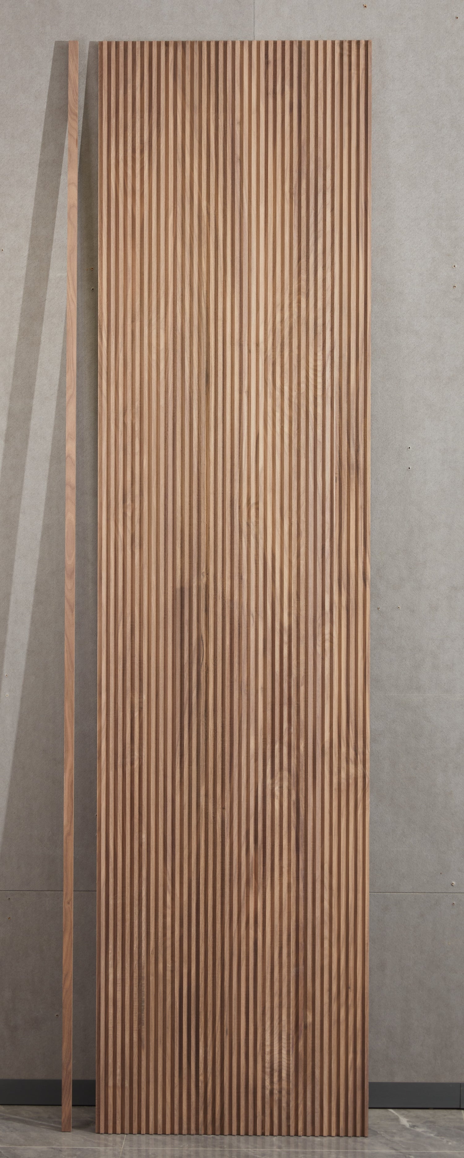 600 x 2400mm Walnut Linear Fluted Wall Panel - 2 Panels Per Pack