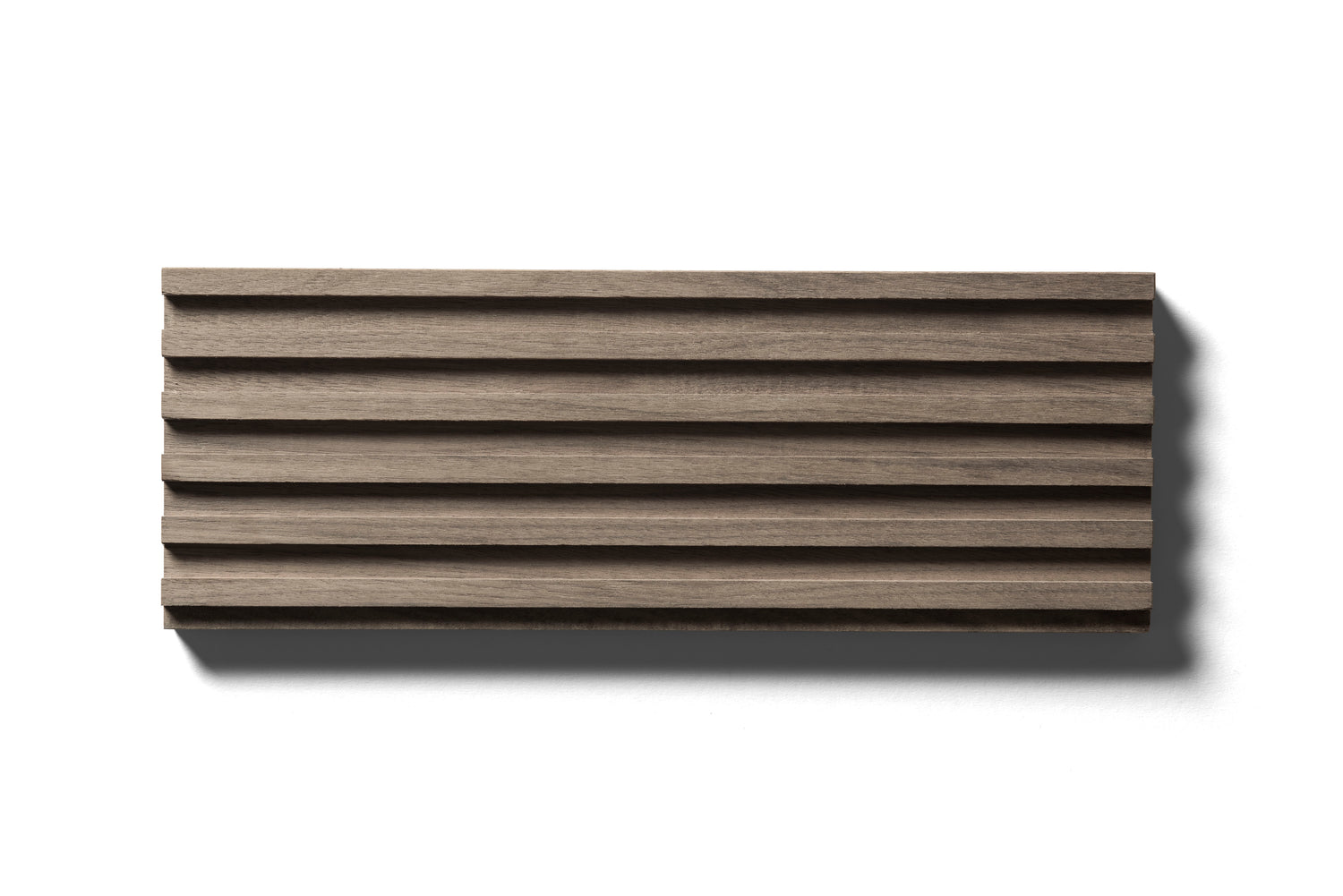 Small sample of walnut wood fluted panel from Element