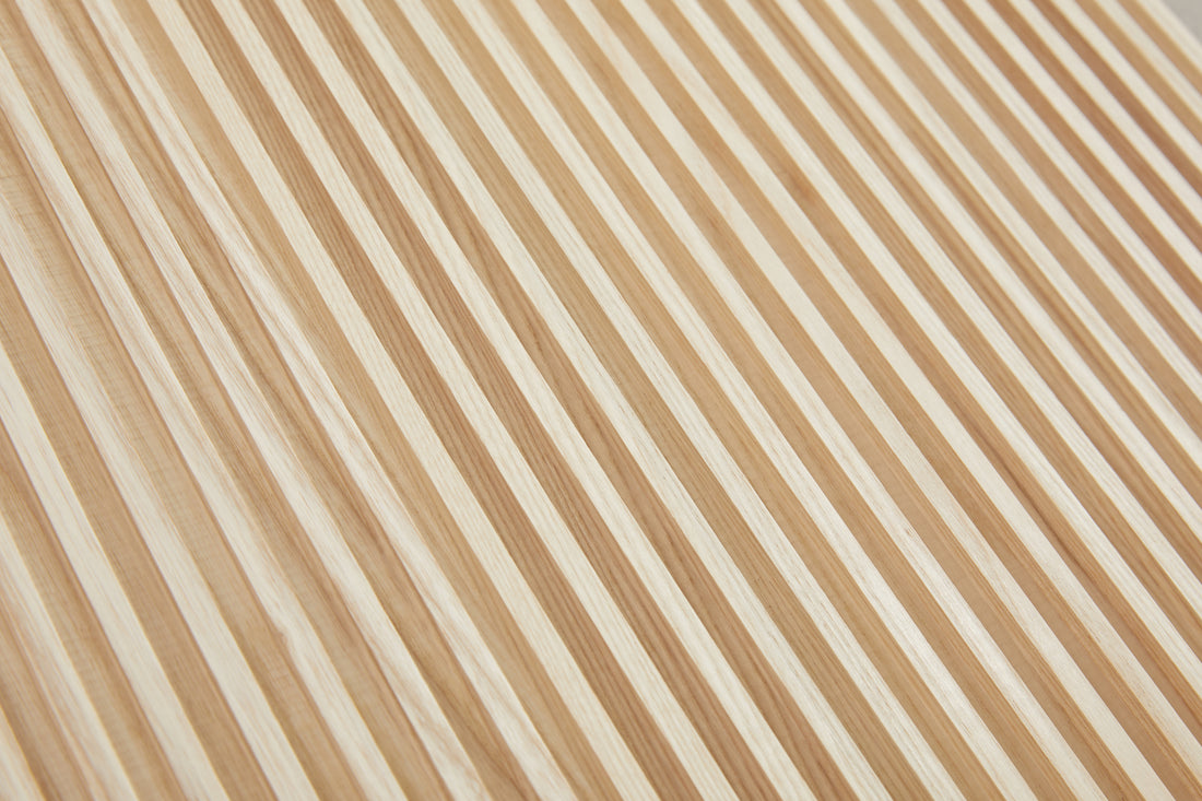 Ash wood fluted wall panel by Element