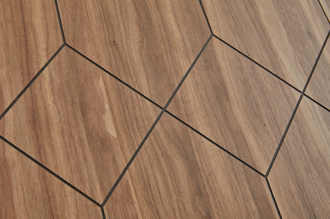 Thumbnail of Bambu Kuruni walnut wood geometric wall panel by element.