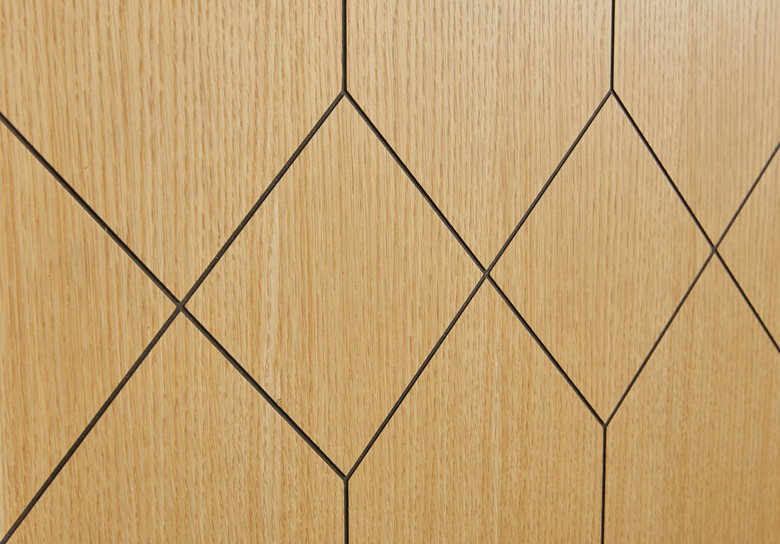 Bambu oku oak geometric wood wall panel by Element