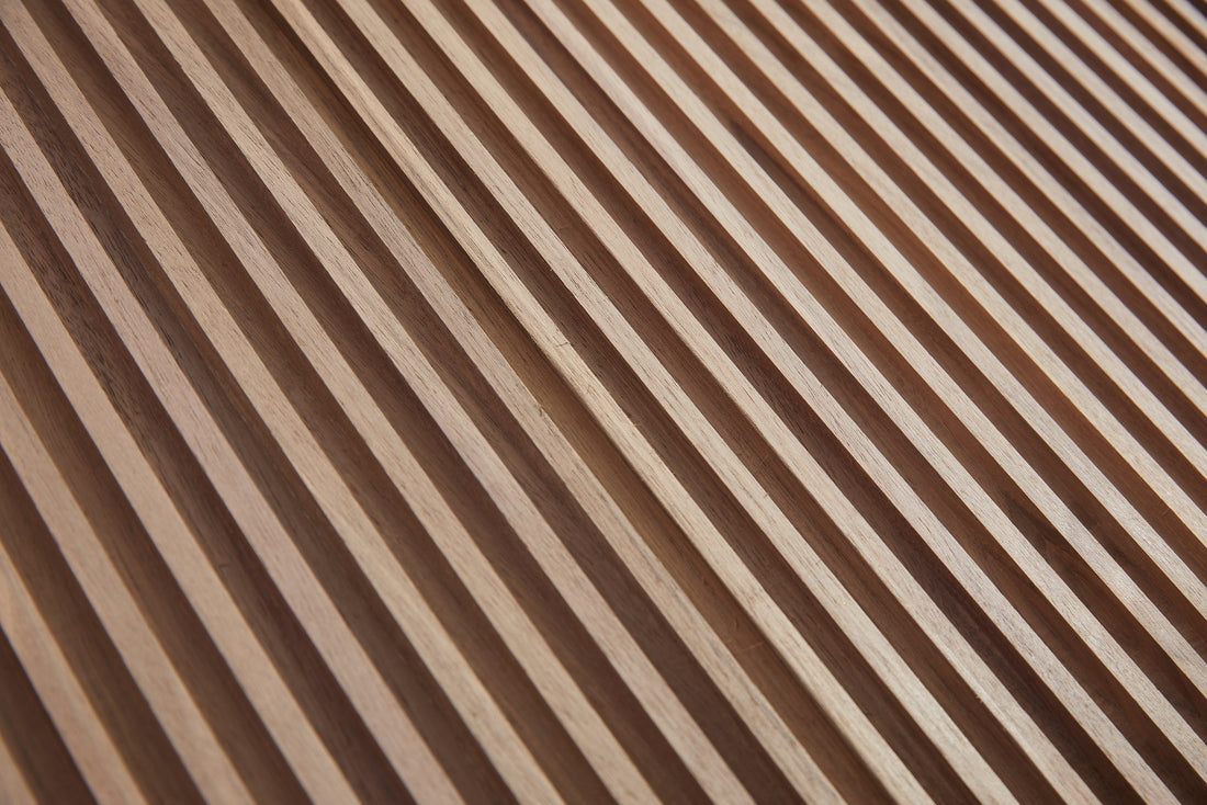 Thumbnail Kurumi walnut wood fluted wall panel by Element