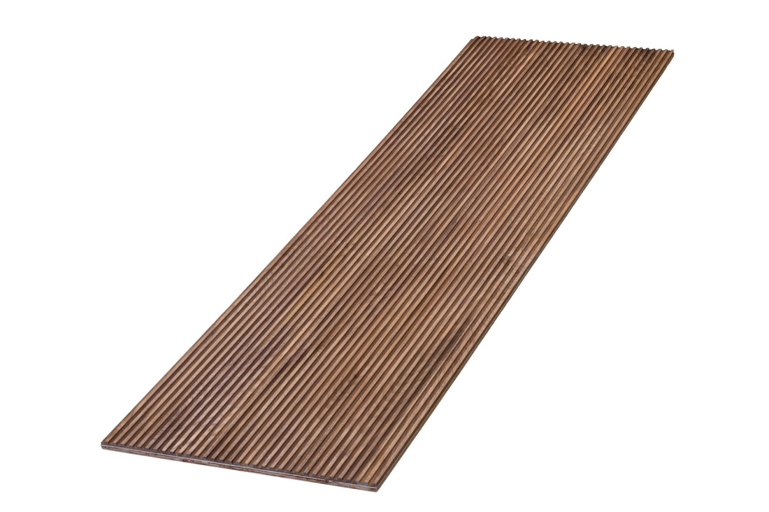 Walnut fluted wall panel computer mock up